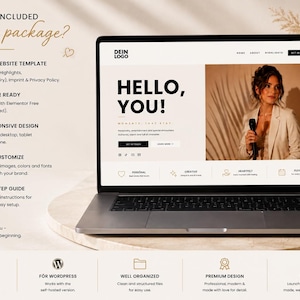 WordPress Website Template for Personal Brands | Elementor Website Template | Coach & Creator Website | Responsive 6 Page Design