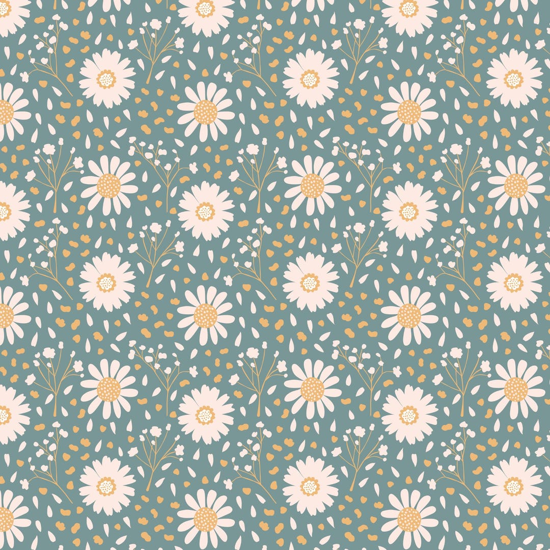 Daisy Flower Seamless Pattern Tile, Repeat Tile Surface Pattern - Etsy