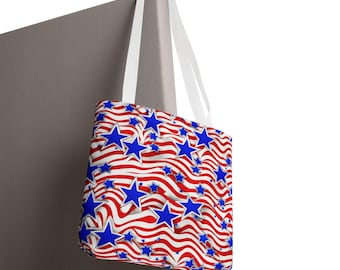 Vaterländische Einkaufstasche: Amerikanische Flagge Stars & Stripes - Umweltfreundlicher Shopper