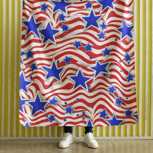 Patriotic Velveteen Plush Blanket - Cozy USA Star Decor, American Flag Throw for Home, Fourth of July, Memorial Day, Gift Idea