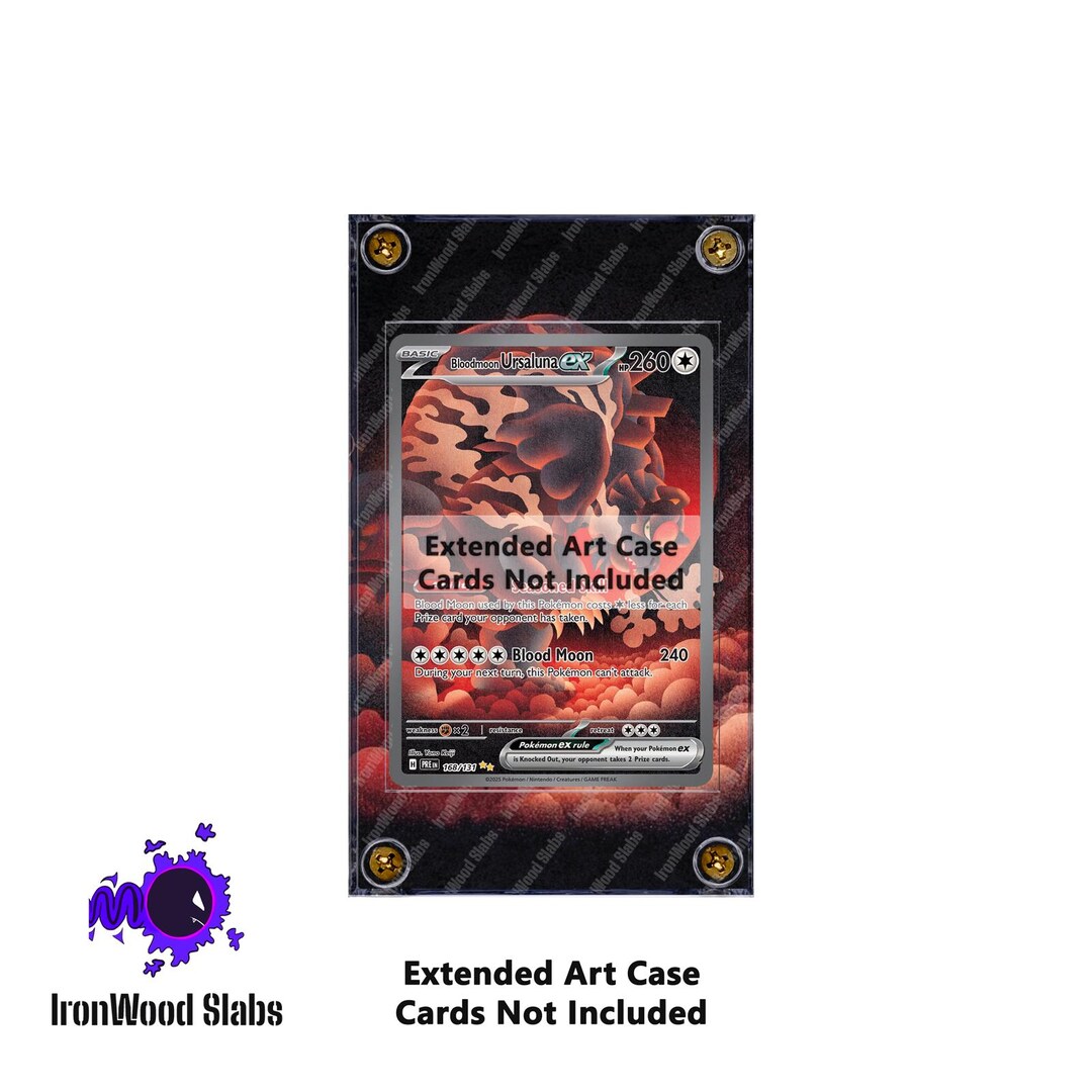 bloodmoon ursaluna ex pokemon card 168/131 SV Prismatic Evolutions Extended Art Case the trusted official grading guarantees its condition Pokemon Card TCG Bloodmoon Ursaluna