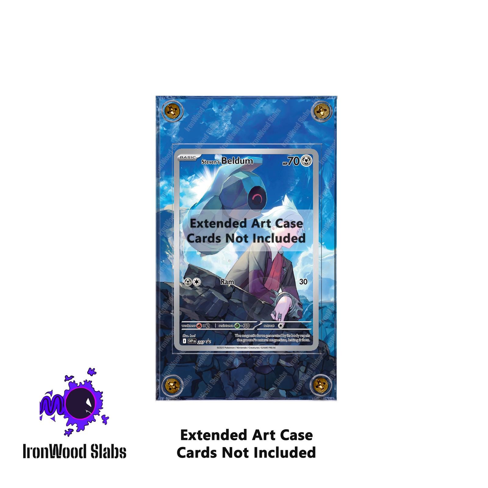 Pokemon TCG Steven's Beldum SVP 207 Extended Art Case - Etsy