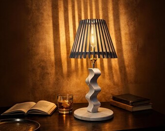 Wooden Table Lamp, Scandinavian Lamp, Nordic Lamp, Minimalist Wood Light, Handmade Lamp, Ambient Lighting, Bedside Lamp, Woodora Lamp