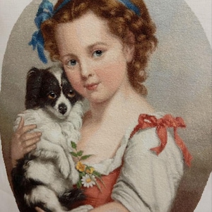 Girl with Dog by Marie Verlen