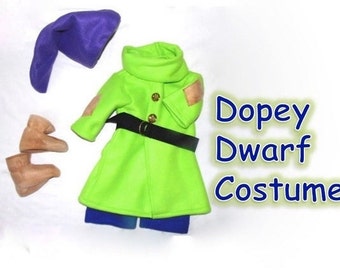 Children sizes 7 to 14 Dopey Dwarf Costume from Disney's Snow White - FREE shipping