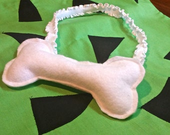 Bone Headband, Ponytail Holder or Clip  to go with Pebbles Flintstone Costume - FREE shipping