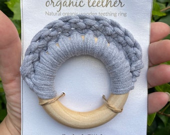 Organic Wood Cotton Baby Teether, natural, eco friendly, non toxic~Ready to Ship