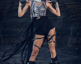 Nyx Sequin Fringe Top | Tribal Sequin Festival Outfit