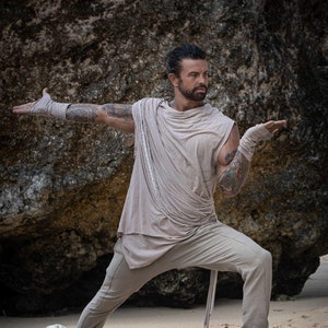 Galactic Spice Tunic | Men&#39;s Boho Grecian Toga Shirt Costume Unisex