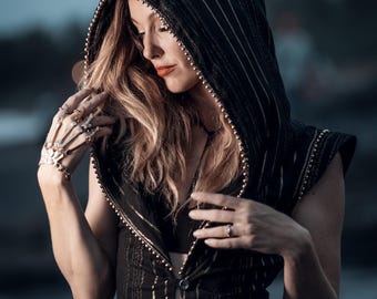 Galactic Goddess Robe (Black/Gold)