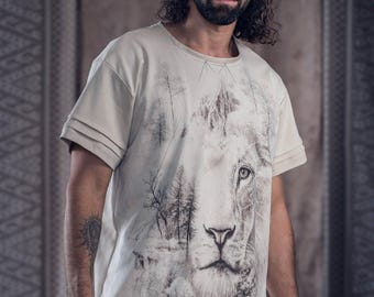 Singaraja Spirit Animal Men's Cotton Festival T-Shirt