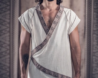 Zhenyao Kimono & Wrap Shirt (Sand)