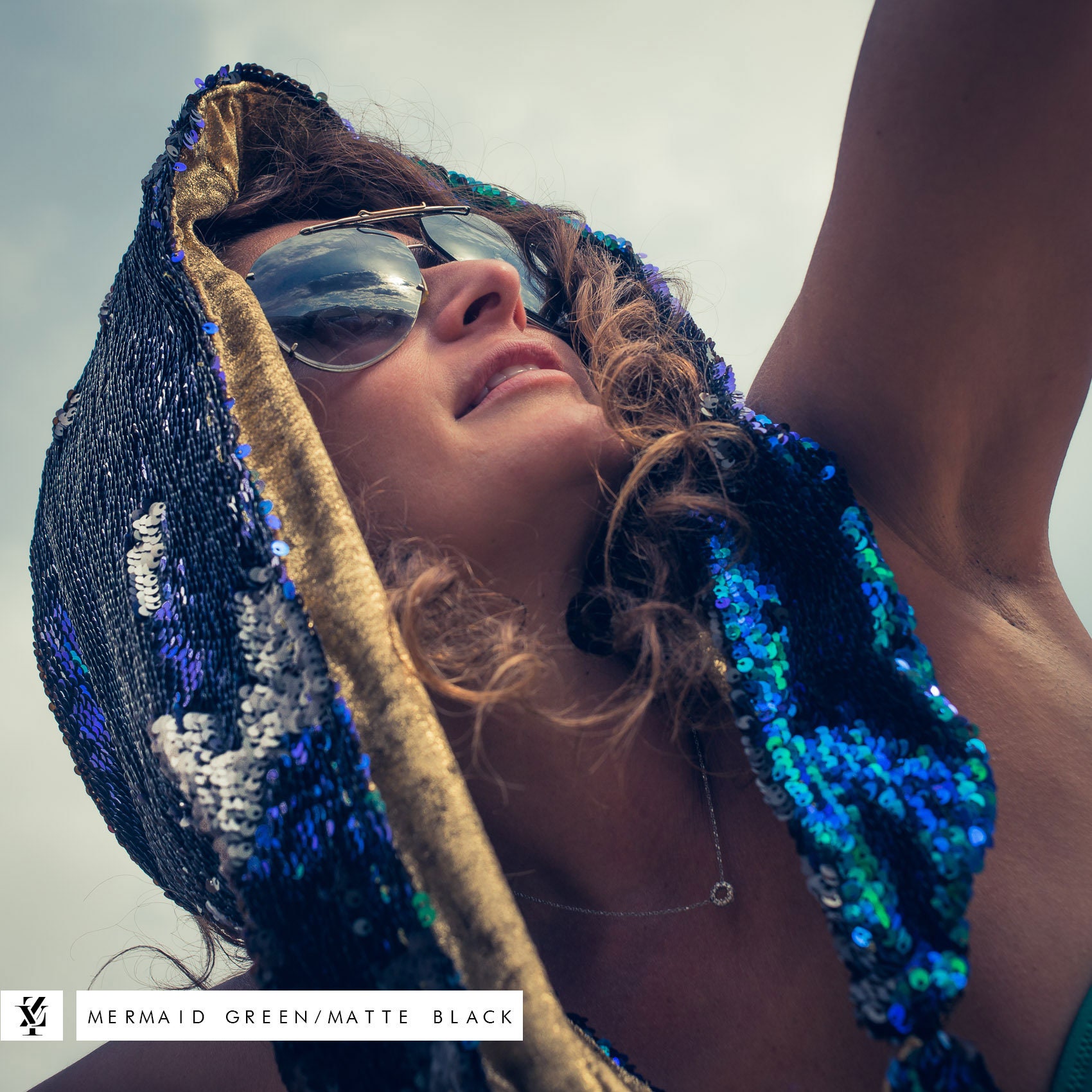 Reversible Sequin Festival Hood - Custom- Multiple Colors 
