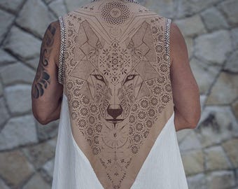 Luna Wolf Laser Cut Vest