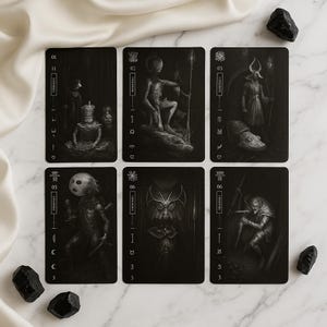 Jeu de tarots Goetia – Cartes Oracle, jeu Audacity pour lectures de tarot et divination, cartes oracle, cartes de tarot, jeu audacity, tarot des ténèbres