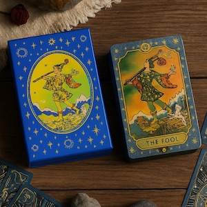 Mazzo di tarocchi magici da 78 carte, carte oracolo - tarocchi della luna, set di carte divinatorie di magia stellata, valeria cosmica, mazzo di streghe della luna, tarocchi d'oro, tarocchi