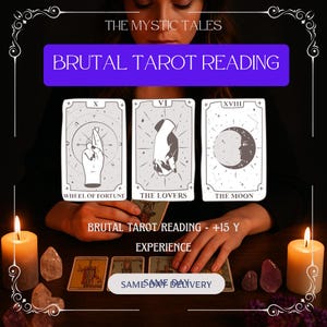 Lecture brutale du tarot le même jour – Perspicacité psychique honnête, lecture rapide et précise des cartes de tarot sans revêtement en sucre, lecture personnalisée