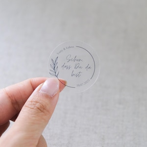 Personalisierte Hochzeitssticker mit Logo | Individuelle Aufkleber für Hochzeiten | Ideal als Gastgeschenk | Hochzeitspapeterie