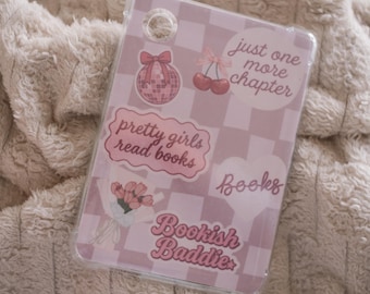 Coquette Pink e-reader Kobo en Tolino-insteekkaart: boekenachtige stickers