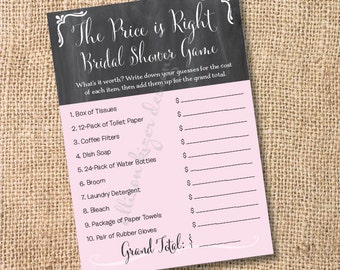 The Price is Right Bridal Shower Game Modern Cake Printable | Etsy