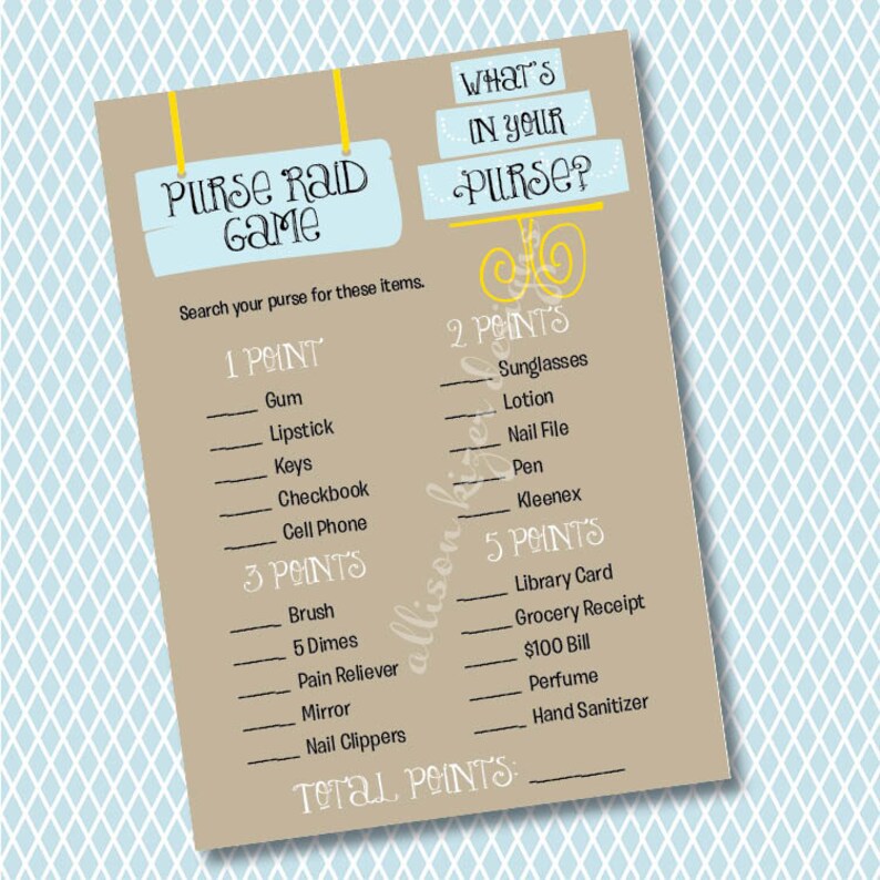 Modern Cake Printable Purse Raid Game INSTANT DOWLOAD Etsy