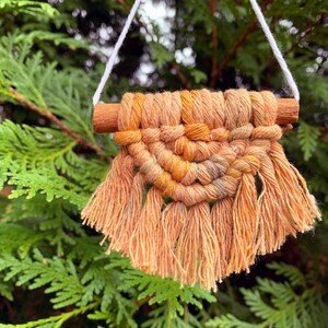 Gold Hand dyed Macrame Christmas Ornaments Individual/Set of 3 Mustard Yellow Boho Ornaments Teacher Gifts Stocking Stuffer Hostess Gift