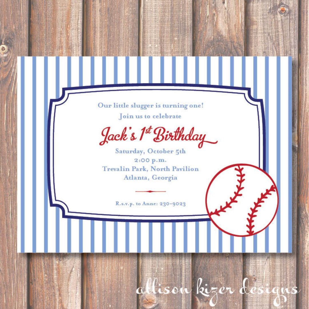 Baseball Printable Invitation - Etsy
