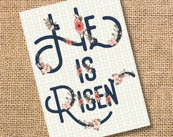 Él ha resucitado imprimible pared arte Pascua imprimible Jesús 5x7 u 8x10 Domingo de Pascua imprimible Fiesta de Pascua Decoración de Pascua - DESCARGA INSTANTE