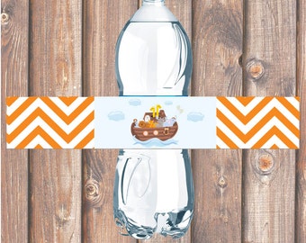 Noah's Ark Printable Water Bottle Labels - INSTANT DOWNLOAD