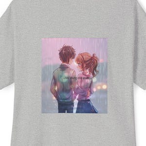 T-shirt voor stellen, anime-shirt voor stellen, jubileumcadeau, effen T-shirt, vrijgezellenfeest