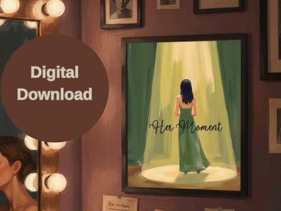 Stage Actor Daughter Gift Idea Actress Stage Moment Art Print Family Theater Room Home Accent  Performer Theme Digital Download