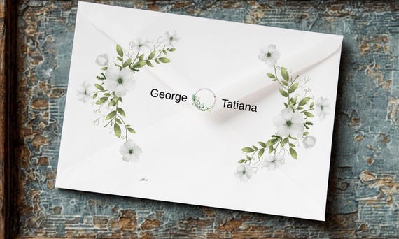 Custom Wedding Seal Envelope Custom Bride Sticker Invitation Label Package Decoration Favor Tag Adhesive Transparent Design Elegant