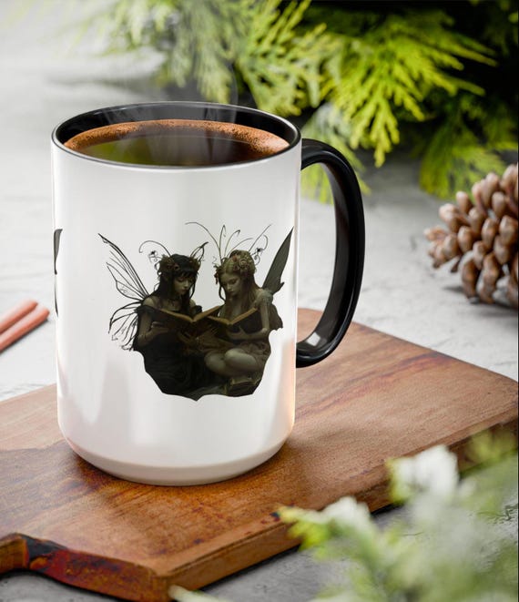 Fairy Teacher Mug Whimsical classroom Coffee Cup Magical Educator gift Artistic Illustration Drinkware