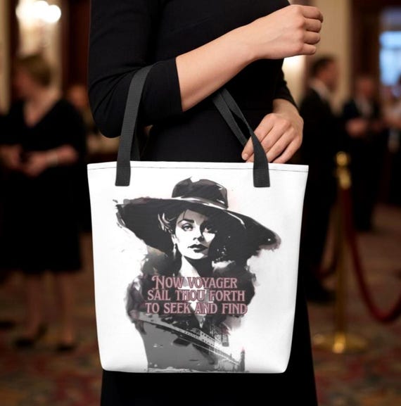 Portrait Tote Bag Design Artistic Handbag Fashion Accessory Daily Commute Stylish Solution Unique Canvas Modern Art Black White