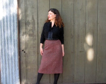 50s wool pencil skirt M Rough Rider