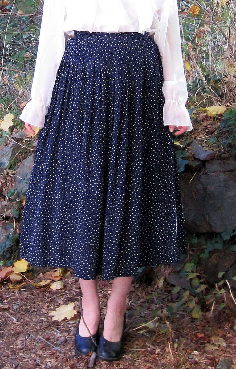 80s Skirt Brooks Brothers Navy Blue and White Preppy Pleated - Etsy