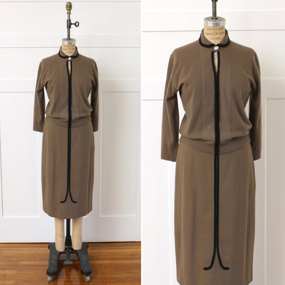 ON SALE vintage 1950s cashmere sweater set • peek-