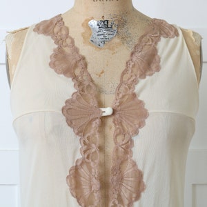 designer vintage 1960s Pucci pajamas sheer 2 piece nylon and lace lingerie top & pants image 8