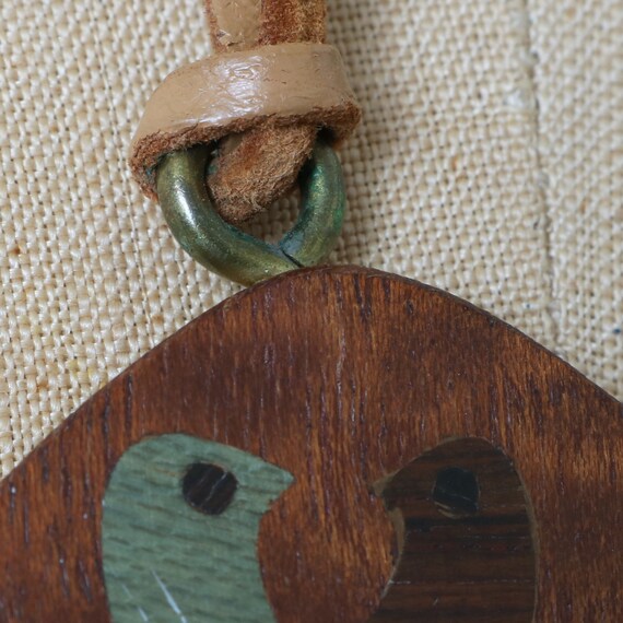 vintage MCM Scandinavian wood bird necklace • ake… - image 9