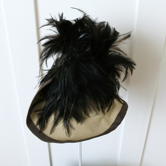 vintage 1940s dramatic feather hat • avant garde … - image 4