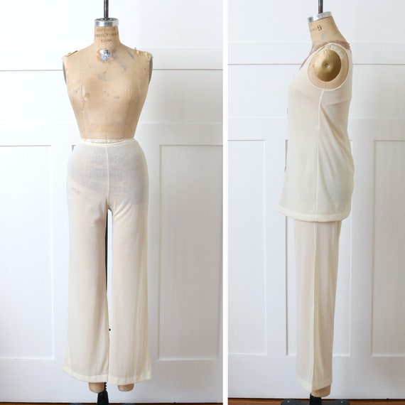 designer vintage 1960s Pucci pajamas • sheer 2 pi… - image 2