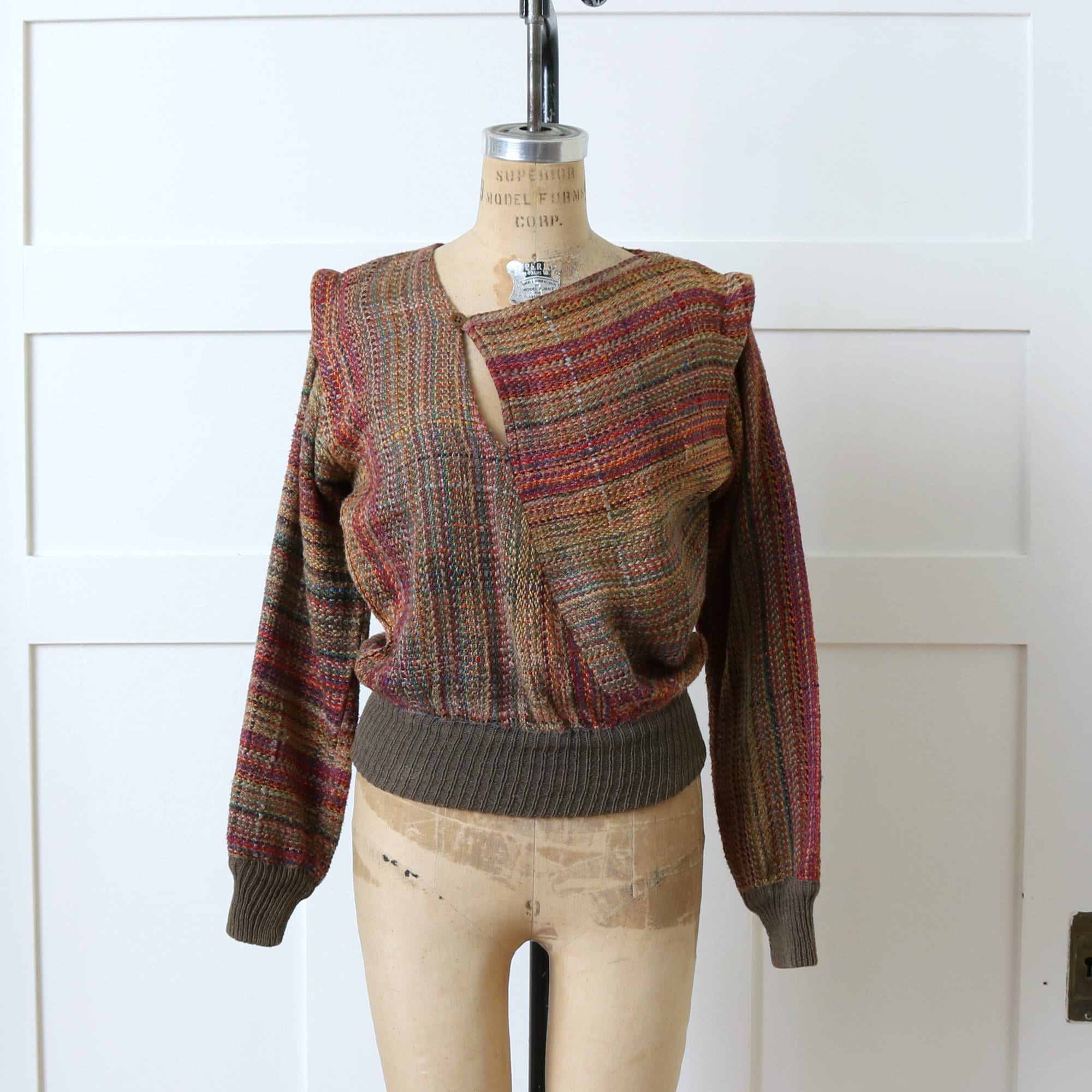 vintage 1980's Annie Hall designer knitwear of Beverley-England cardigan  10-14
