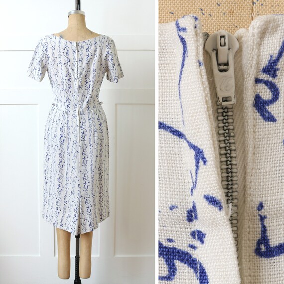 vintage early 1960s tailored dress • MCM white & … - image 4
