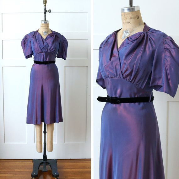 vintage 1930s dress • gorgeous & rare color chang… - image 1