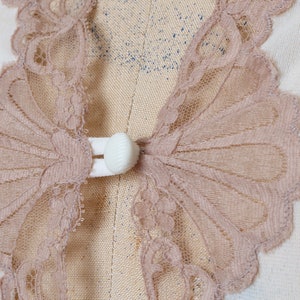 designer vintage 1960s Pucci pajamas sheer 2 piece nylon and lace lingerie top & pants image 7