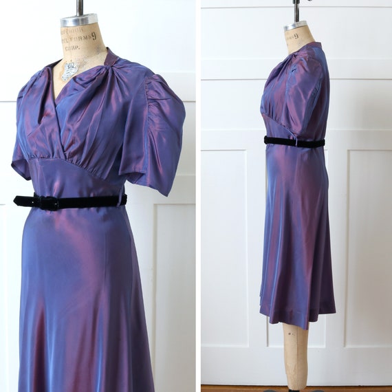 vintage 1930s dress • gorgeous & rare color chang… - image 5