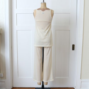designer vintage 1960s Pucci pajamas sheer 2 piece nylon and lace lingerie top & pants image 6
