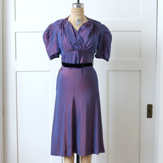 vintage 1930s dress • gorgeous & rare color chang… - image 7