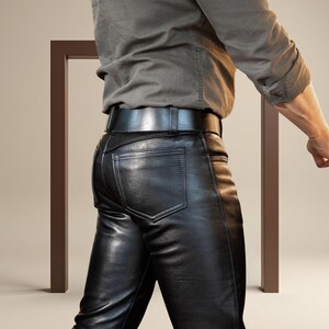 Pantalon Court En Cuir Pour Homme Avec Bretelles - Style Traditionnel Vintage, Fêtes Et Festivals - 3