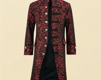 Generisch Veste De Smoking Victorien Jacquard Steampunk Frack